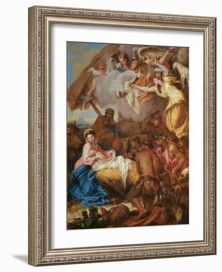 Adoration of the Shepherds-Giovanni Benedetto Castiglione-Framed Giclee Print
