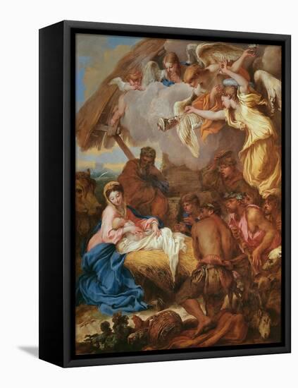 Adoration of the Shepherds-Giovanni Benedetto Castiglione-Framed Premier Image Canvas