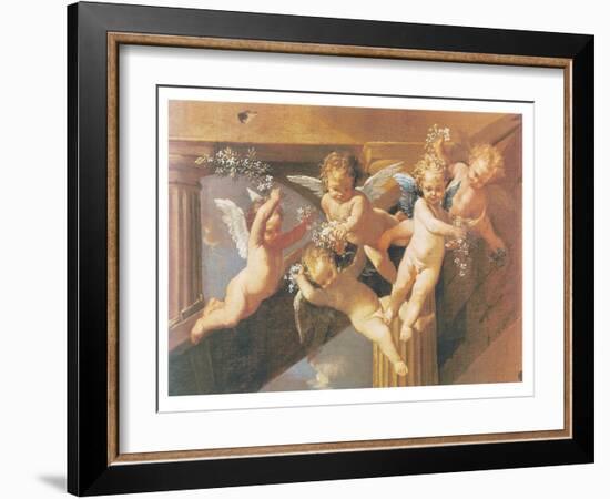 Adoration of the Shepherds-Unknown Poussin-Framed Art Print