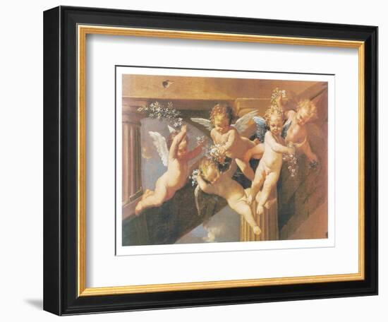 Adoration of the Shepherds-Unknown Poussin-Framed Art Print