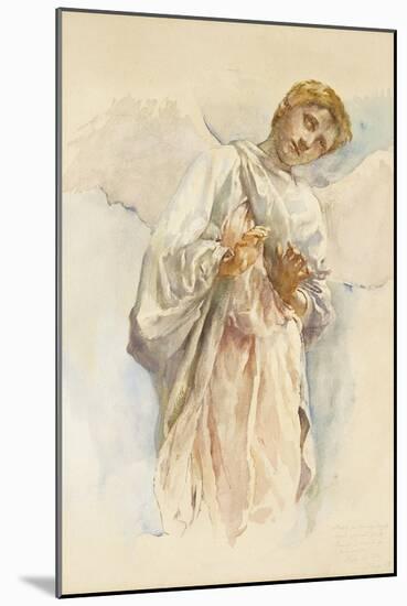 Adoring Angel - Study for the Ascension Mural-John La Farge-Mounted Giclee Print