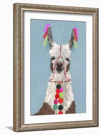 Adorned Llama I-Victoria Borges-Framed Premium Giclee Print