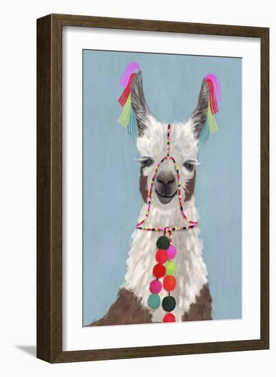 Adorned Llama I-Victoria Borges-Framed Art Print