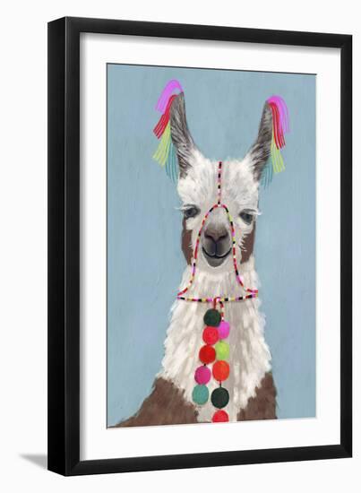 Adorned Llama I-Victoria Borges-Framed Art Print