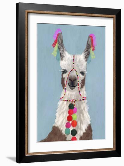 Adorned Llama I-Victoria Borges-Framed Art Print