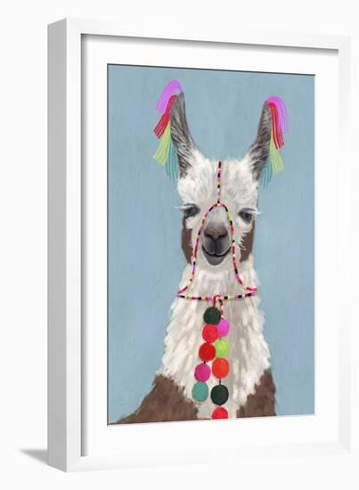 Adorned Llama I-Victoria Borges-Framed Art Print