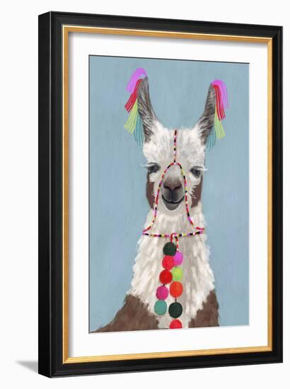 Adorned Llama I-Victoria Borges-Framed Art Print