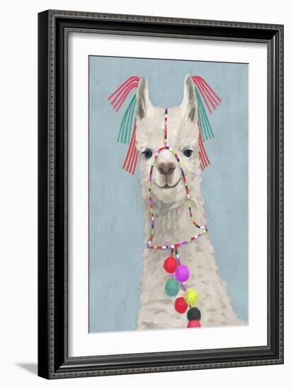 Adorned Llama II-Victoria Borges-Framed Art Print