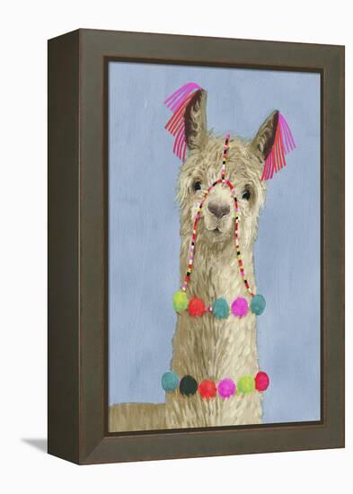 Adorned Llama III-Victoria Borges-Framed Stretched Canvas