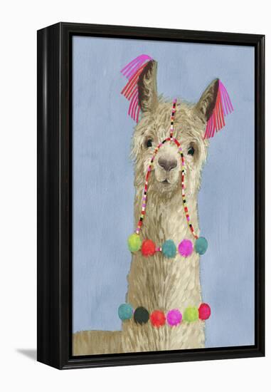 Adorned Llama III-Victoria Borges-Framed Stretched Canvas