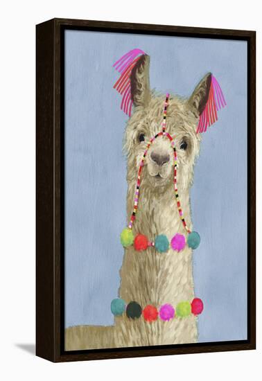 Adorned Llama III-Victoria Borges-Framed Stretched Canvas