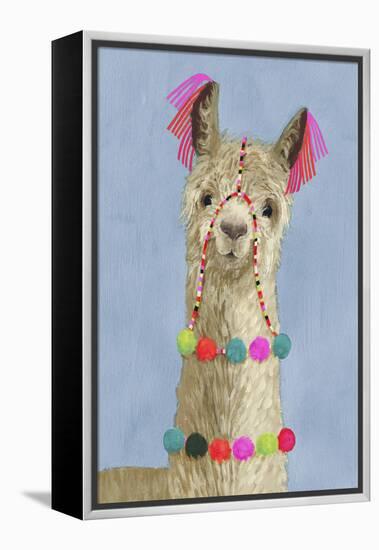 Adorned Llama III-Victoria Borges-Framed Stretched Canvas