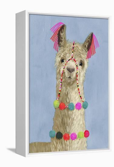 Adorned Llama III-Victoria Borges-Framed Stretched Canvas