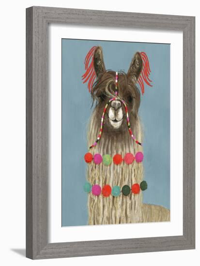 Adorned Llama IV-Victoria Borges-Framed Art Print