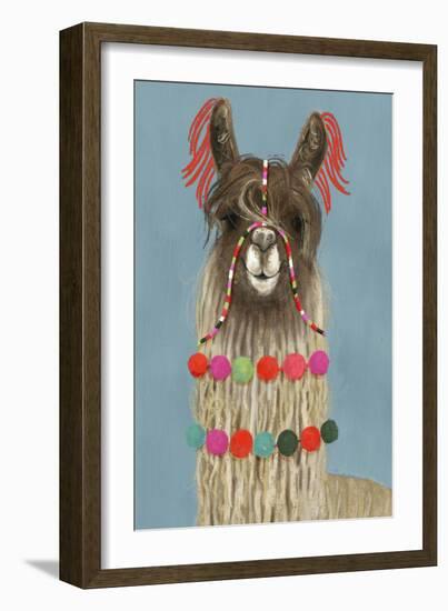 Adorned Llama IV-Victoria Borges-Framed Art Print