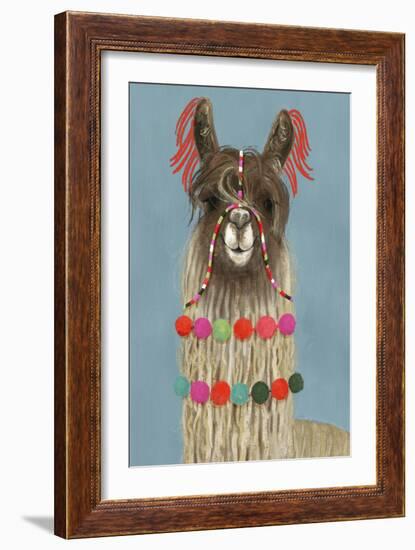 Adorned Llama IV-Victoria Borges-Framed Art Print