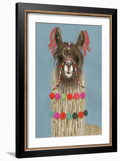 Adorned Llama IV-Victoria Borges-Framed Art Print