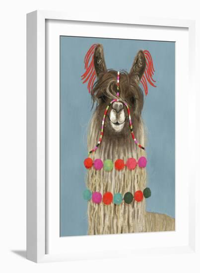 Adorned Llama IV-Victoria Borges-Framed Art Print