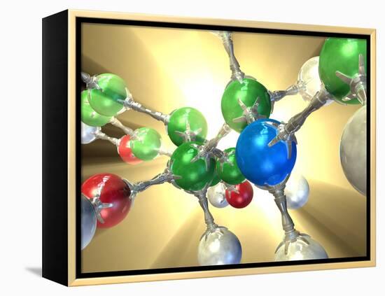 Adrenaline Hormone Molecule-David Mack-Framed Premier Image Canvas