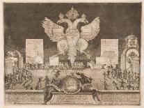 Fireworks in Moscow on Jan 1704 on the Occasion of the Capture of the Swedish Fortress Nyenskans-Adriaan Schoonebeek-Giclee Print