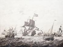 Men-Of-War Breaking Fishermen's Nets-Adriaen or Abraham Salm-Mounted Giclee Print