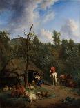 The Riding School, circa 1658 (Oil on Canvas)-Adriaen van de Velde-Giclee Print