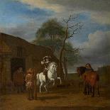 The Riding School, circa 1658 (Oil on Canvas)-Adriaen van de Velde-Giclee Print