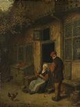 A Baker Blowing His Horn-Adriaen Van Ostade-Art Print