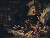 A Baker Blowing His Horn-Adriaen Van Ostade-Art Print