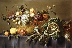 A Basket of Fruit on a Draped Table, C.1635-Adriaen van Utrecht-Framed Giclee Print