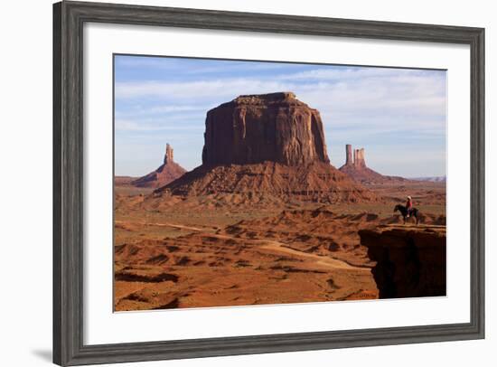 Adrian, Last Cowboy of Monument Valley, Utah, United States of America, North America-Olivier Goujon-Framed Photographic Print