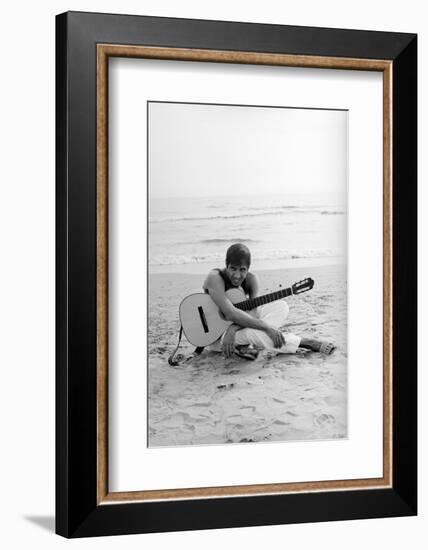 Adriano Celentano on the Sea Shore-Marisa Rastellini-Framed Photographic Print