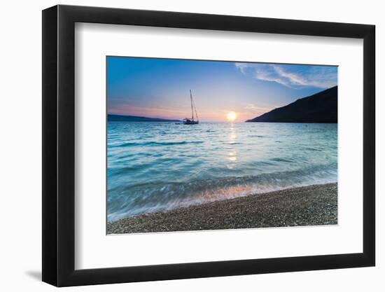 Adriatic Sea Off Zlatni Rat Beach at Sunset, Bol, Brac Island, Dalmatian Coast, Croatia, Europe-Matthew Williams-Ellis-Framed Photographic Print