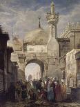 Mosques and Minarets (Oil on Canvas)-Adrien Dauzats-Giclee Print
