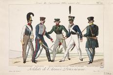 Soldiers of the Prussian Army, Army of the Allied Sovereigns, 1815-Adrien Pierre Francois Godefroy-Giclee Print