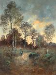 Figure Walking through a Woodland-Adrien Rousseau-Giclee Print