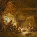 Peasants Drinking and Smoking in an Interior-Adrien Van Ostade-Giclee Print