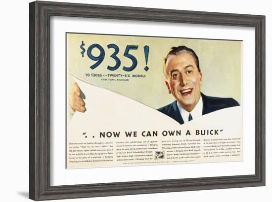 Ads: Buick, 1932-null-Framed Giclee Print