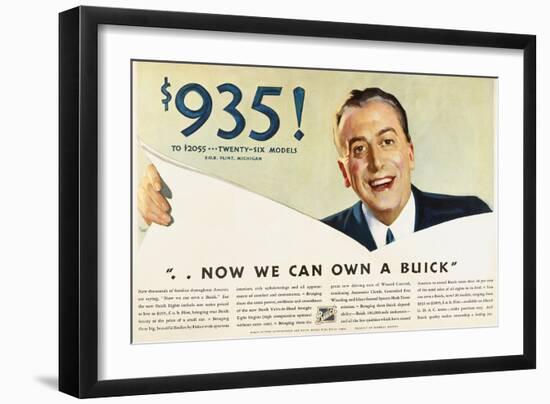 Ads: Buick, 1932-null-Framed Giclee Print