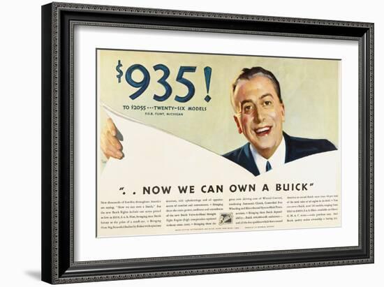 Ads: Buick, 1932-null-Framed Giclee Print