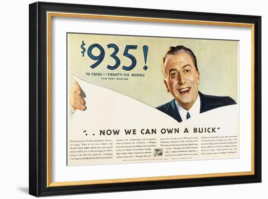 Ads: Buick, 1932-null-Framed Giclee Print