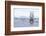 Adult polar bear (Ursus maritimus), reflected in the sea on ice near Ellesmere Island, Nunavut-Michael Nolan-Framed Photographic Print