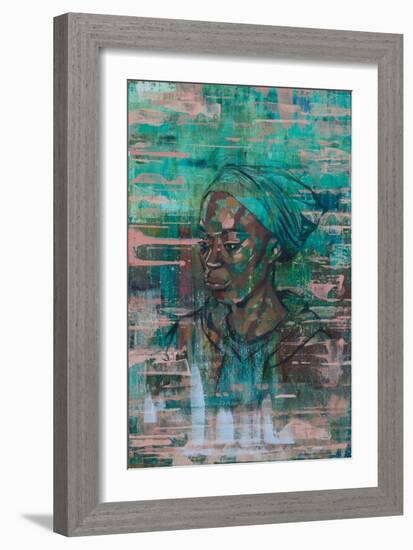 Aduwa (oil on canvas board)-Aaron Bevan-Bailey-Framed Giclee Print