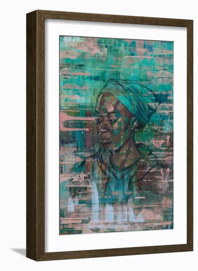 Aduwa (oil on canvas board)-Aaron Bevan-Bailey-Framed Giclee Print
