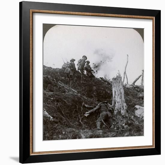 Advance across 'No Man's Land' to Assault the German Lines, World War I, 1914-1918-null-Framed Photographic Print