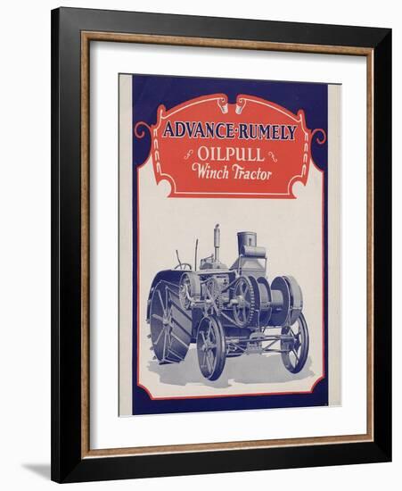 Advance-Rumely Oil Pull Winch Tractor-null-Framed Giclee Print