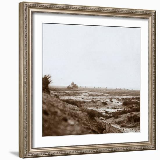 Advancing with tanks, c1914-c1918-Unknown-Framed Photographic Print