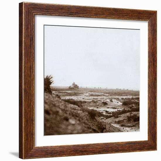 Advancing with tanks, c1914-c1918-Unknown-Framed Photographic Print