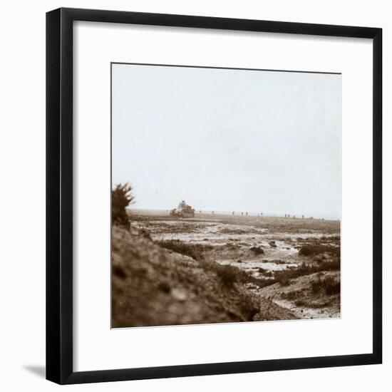 Advancing with tanks, c1914-c1918-Unknown-Framed Photographic Print