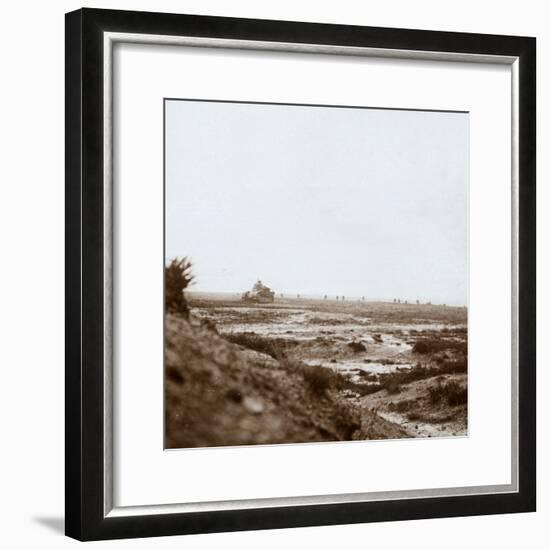 Advancing with tanks, c1914-c1918-Unknown-Framed Photographic Print